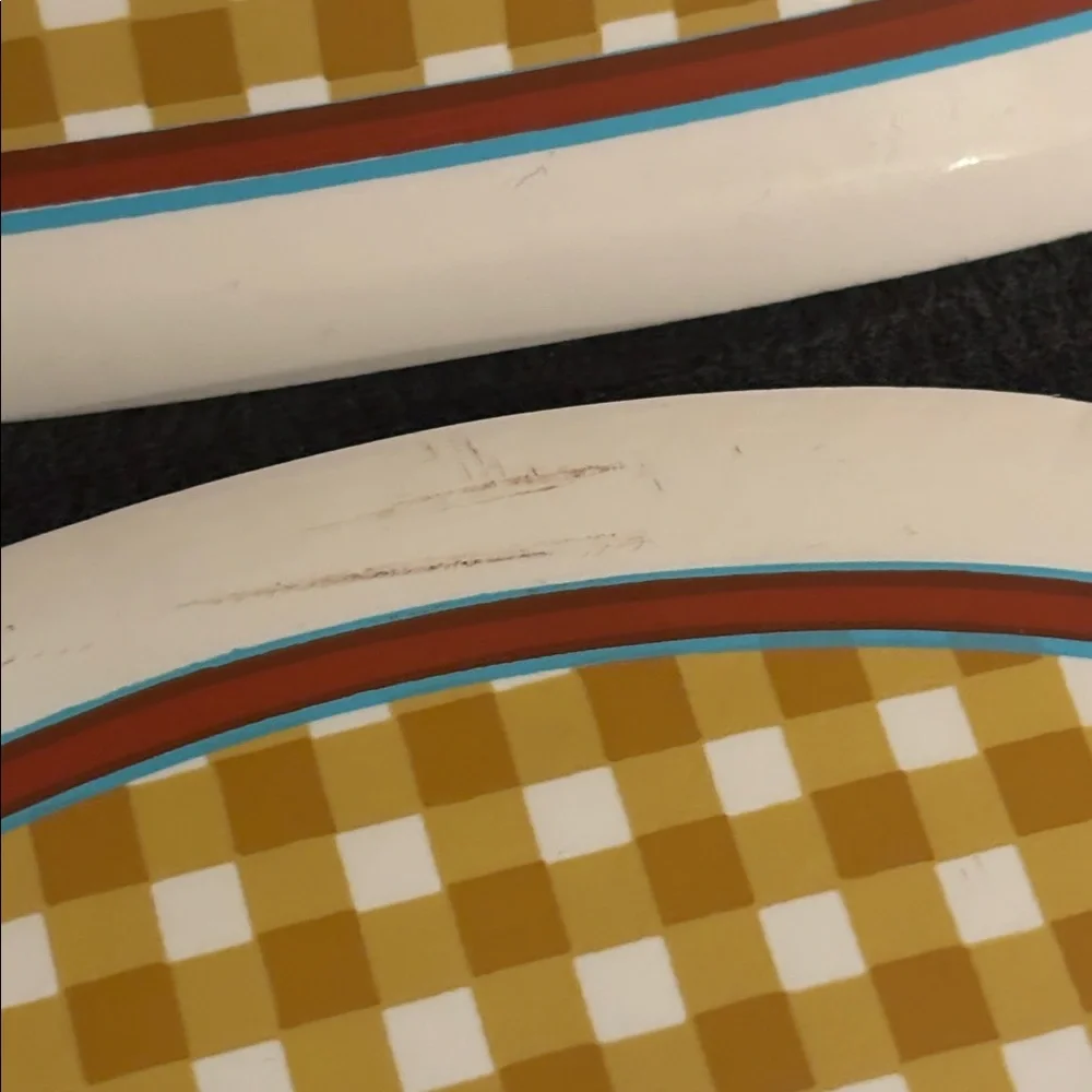 Great Condition Vintage Cala Di Volpe Vinyl Oval Foam Placemats Mushroom Set /6